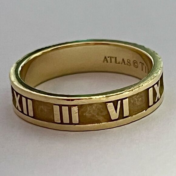 Retired Tiffany & Co. Atlas  Band - 18k Yellow Gold - sz 5.5 - Picture 4 of 16
